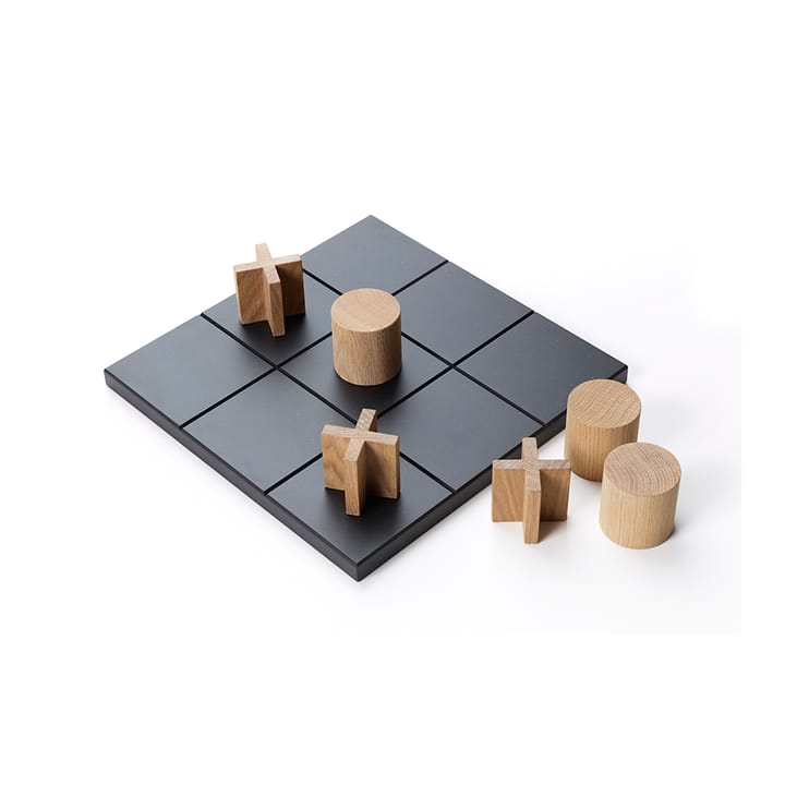 Play game - 黑色-game pieces in 白色-oiled oak - A2