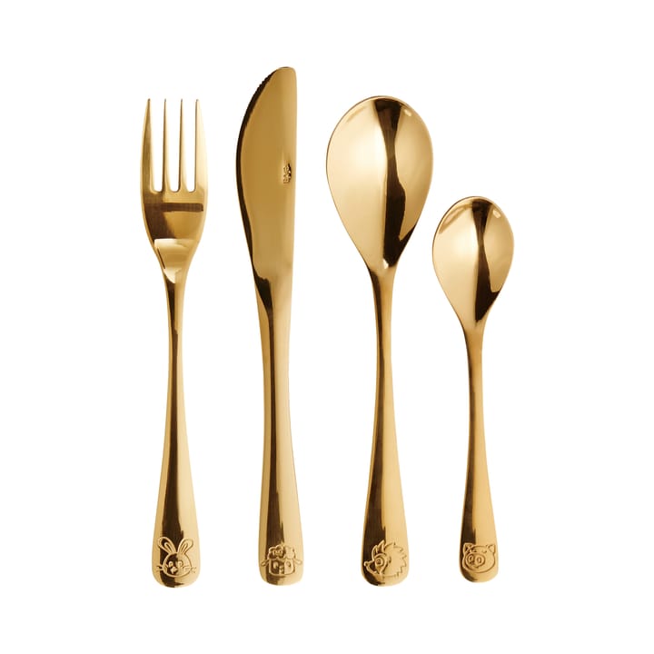 Aida children's 餐具 cutlery 4 pieces - Gold - Aida