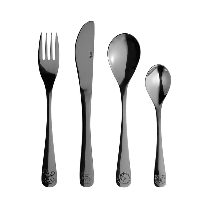 Aida children's 餐具 cutlery 4 pieces - 黑色 - Aida