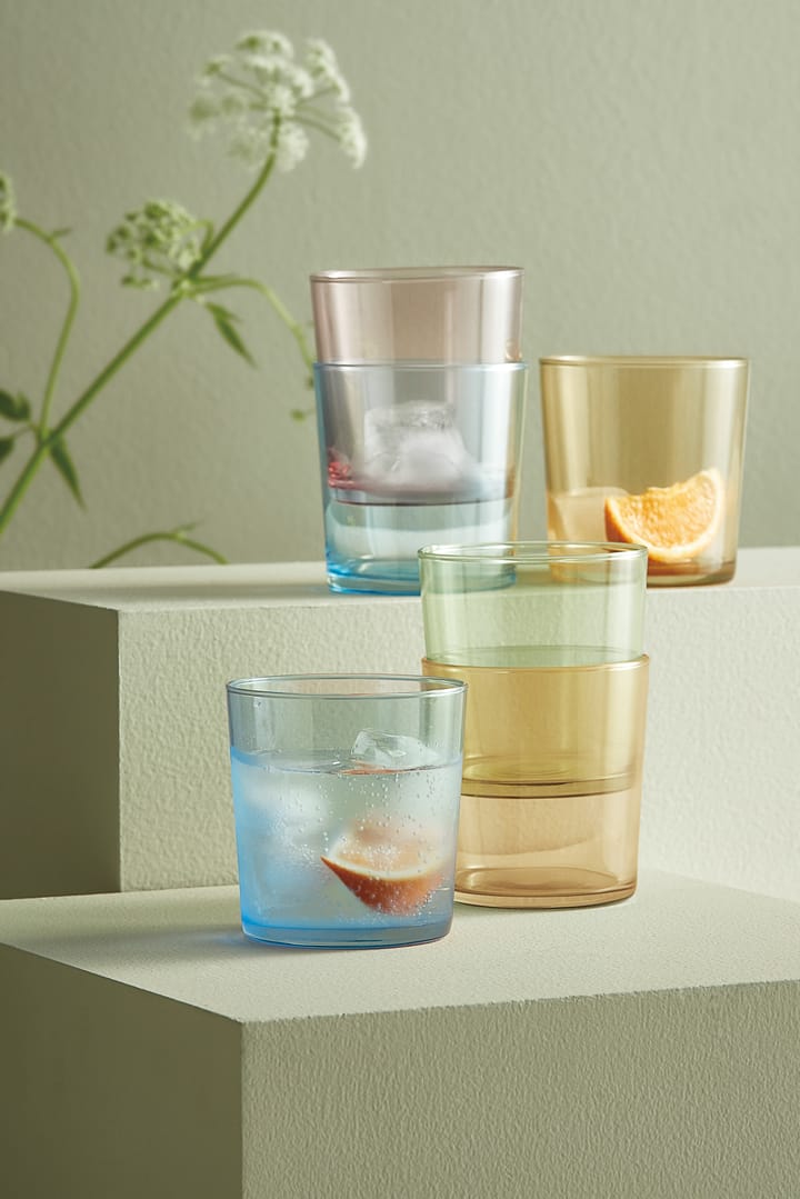 Café drinking glass multi - 4-pack - Aida