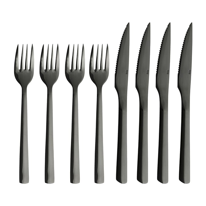 Raw grill 餐具 cutlery 8 pieces - 黑色 - Aida