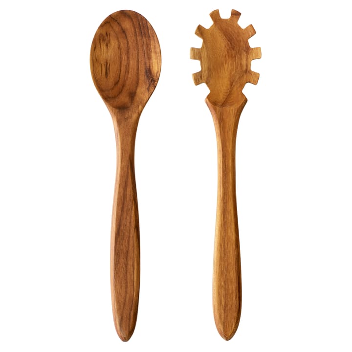 Raw salad 餐具 cutlery 2 pieces teak - 棕色 - Aida