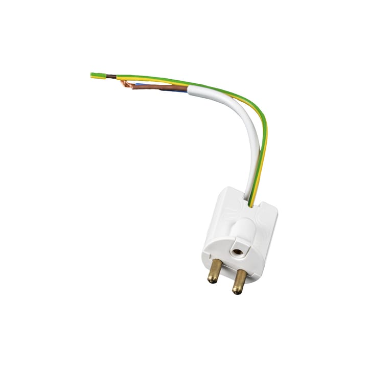 灯 plug - White, with cable 14 cm, grounded - Airam