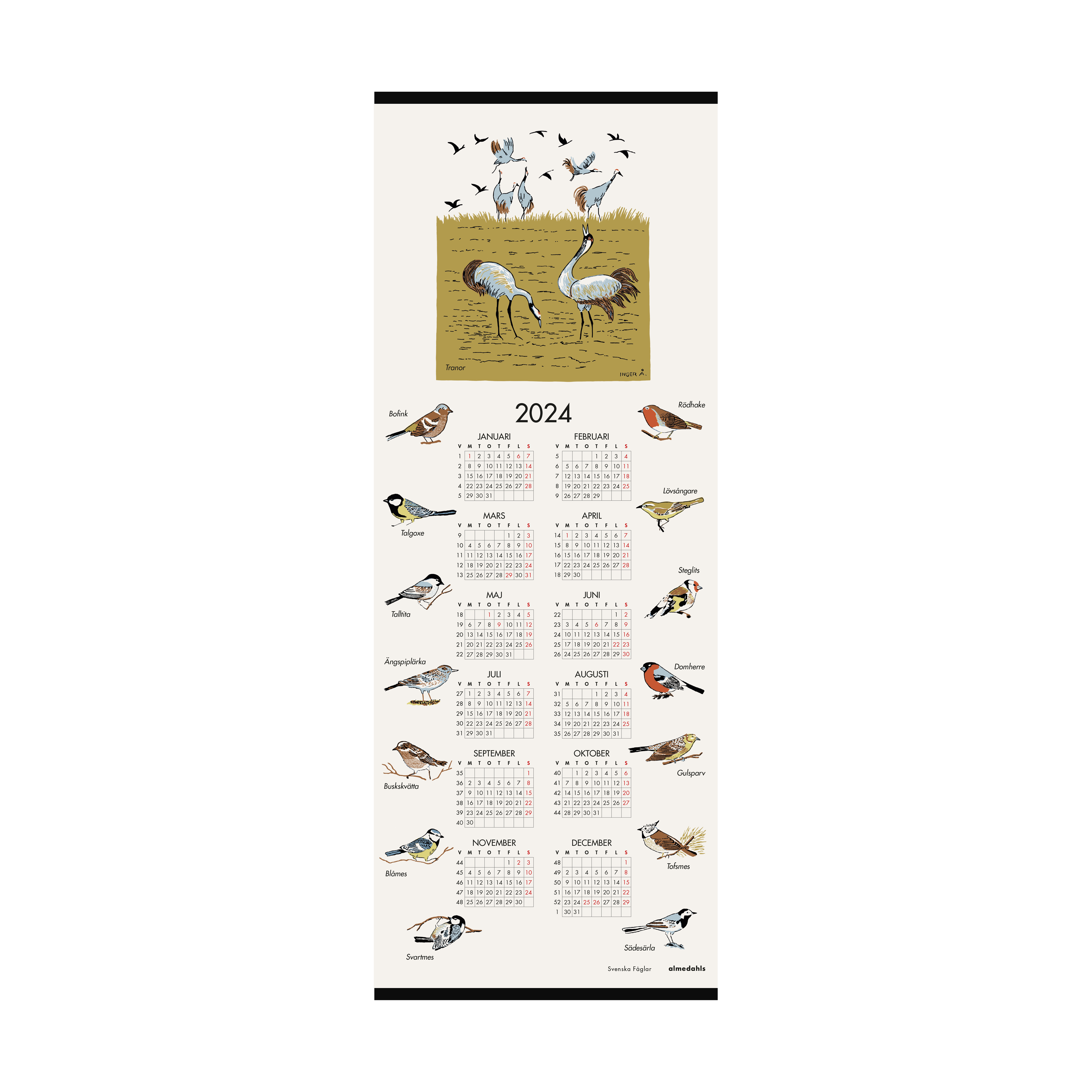 Swedish Bird Calender 2024 Almedahls Nordicnest Cn   584115 01 1 ProductImageMain C79a0ab76c 