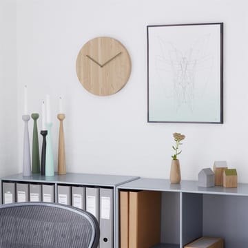 Watch:Out wall clock oak - oak-灰色 - Applicata