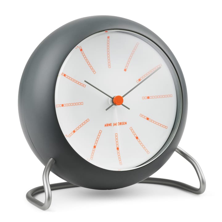 AJ Bankers 桌面时钟 Ø11 cm, Dark 灰色 Arne Jacobsen Clocks