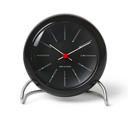AJ Bankers 桌面时钟 - 黑色 - Arne Jacobsen Clocks