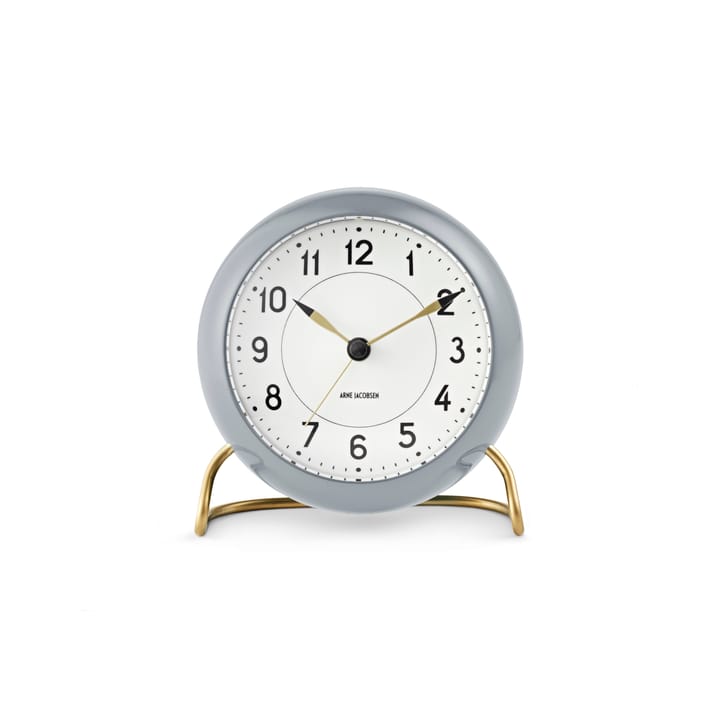 AJ Station clock 12 cm - 灰色-白色 - Arne Jacobsen Clocks