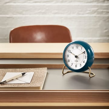 AJ Station 桌面时钟 petrol blue - petrol 蓝色 - Arne Jacobsen Clocks