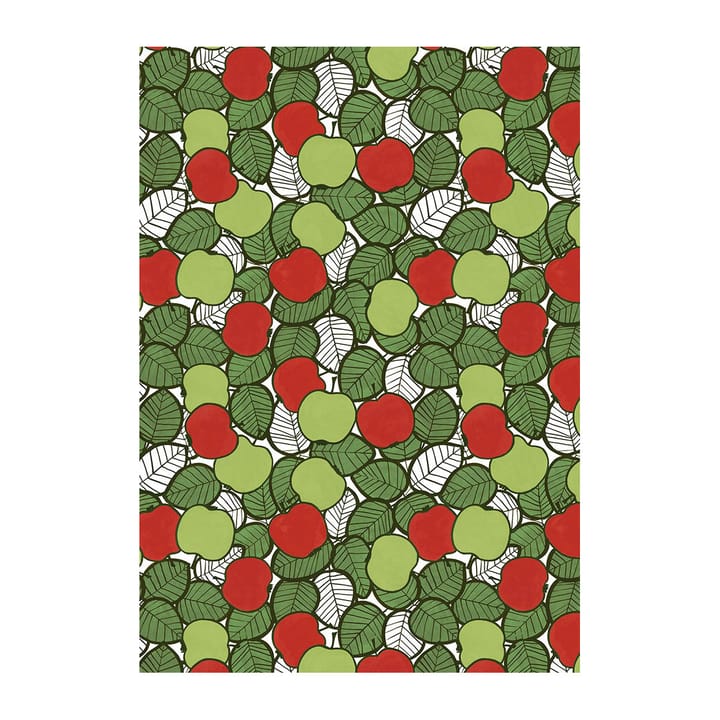 Päppel oilcloth - 绿色-红色 - Arvidssons Textil