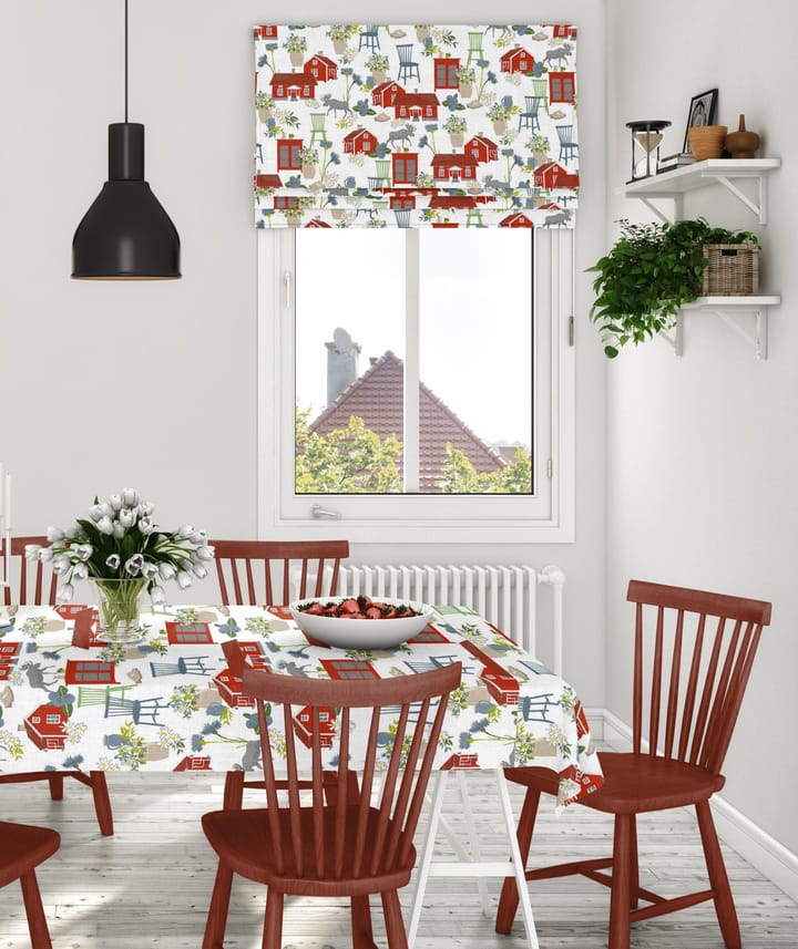 Strövtåg oilcloth - 红色 - Arvidssons Textil