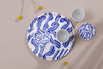 Sudd 杯垫 Ø11 cm 四件套装 - Blue-white - Åry Home