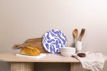 Sudd 托盘 Ø38 cm - Blue-white - Åry Home