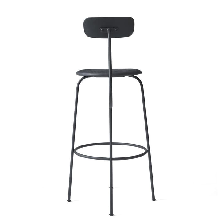 Afteroom barstool leather seat - 黑色-黑色 - Audo Copenhagen