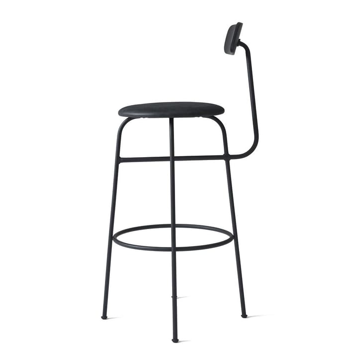 Afteroom barstool leather seat - 黑色-黑色 - Audo Copenhagen