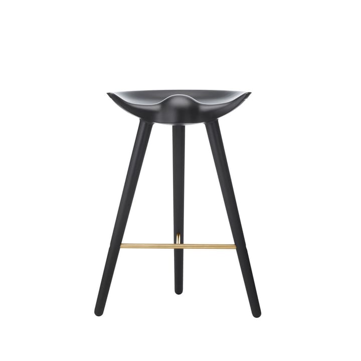 ML 42 Barstool - 黑色 stained beech, 黄铜 - Audo Copenhagen