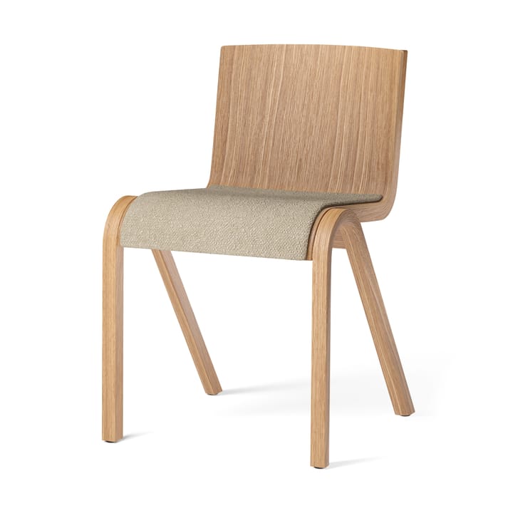 Ready 椅子 upholstered seat, 原色/自然色 自然木色-Audo Bouclé 02 Audo Copenhagen