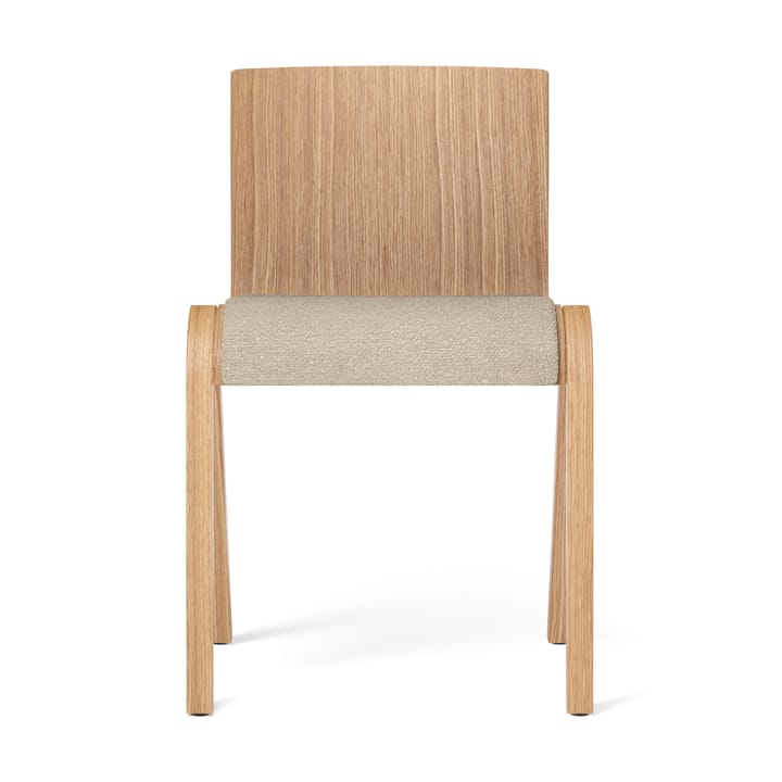 Ready 椅子 upholstered seat, 原色/自然色 自然木色-Audo Bouclé 02 Audo Copenhagen