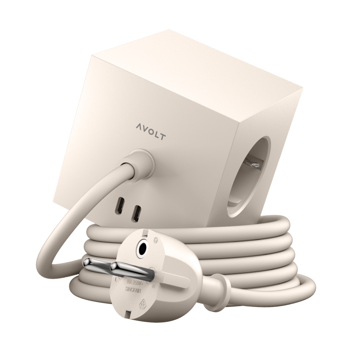 Square 1 socket USB-C 30W 1.8 m - Nomad 沙色 - Avolt