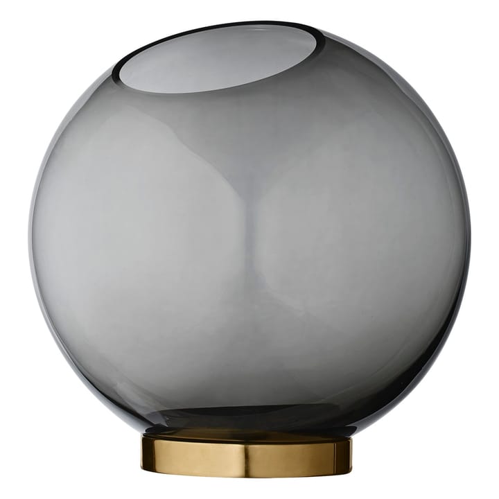 Globe 花瓶 large - 黑色-brass - AYTM