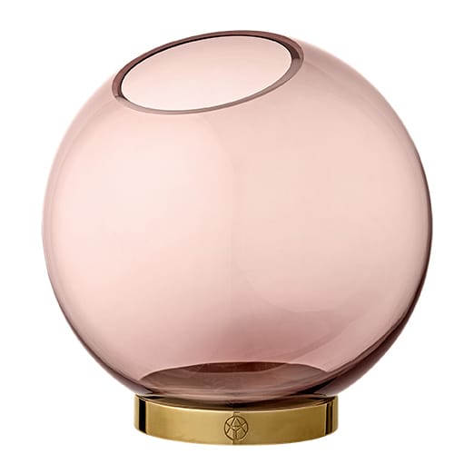 Globe 花瓶 medium - 玫瑰色-gold - AYTM