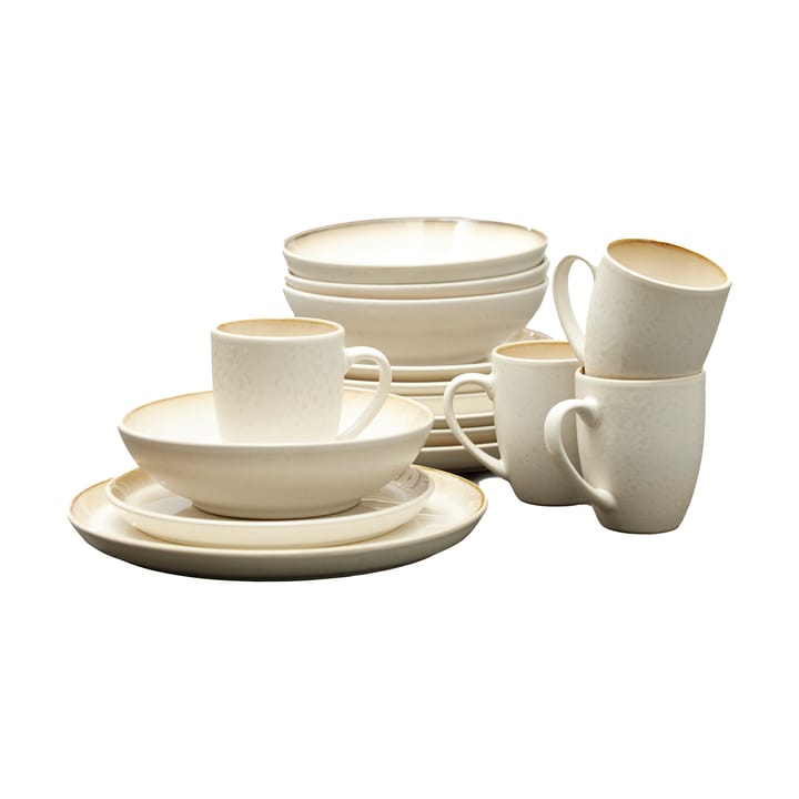 Bitz dinnerware 套装 16件 - Cream 白色 - Bitz