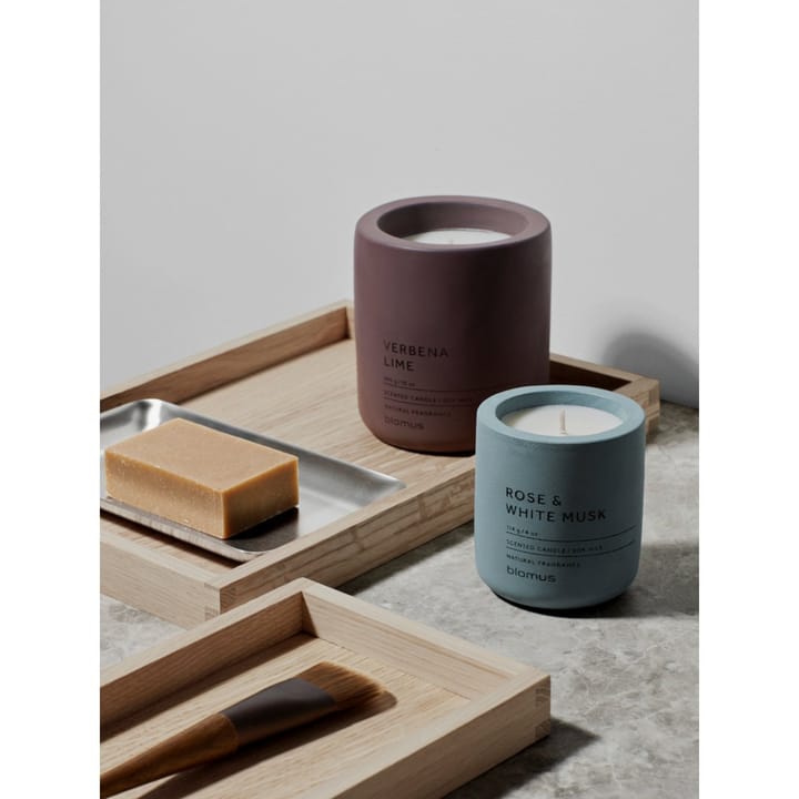 Fraga scented candles 24 hours, 玫瑰色 & 白色 Musk-Flintstone blomus