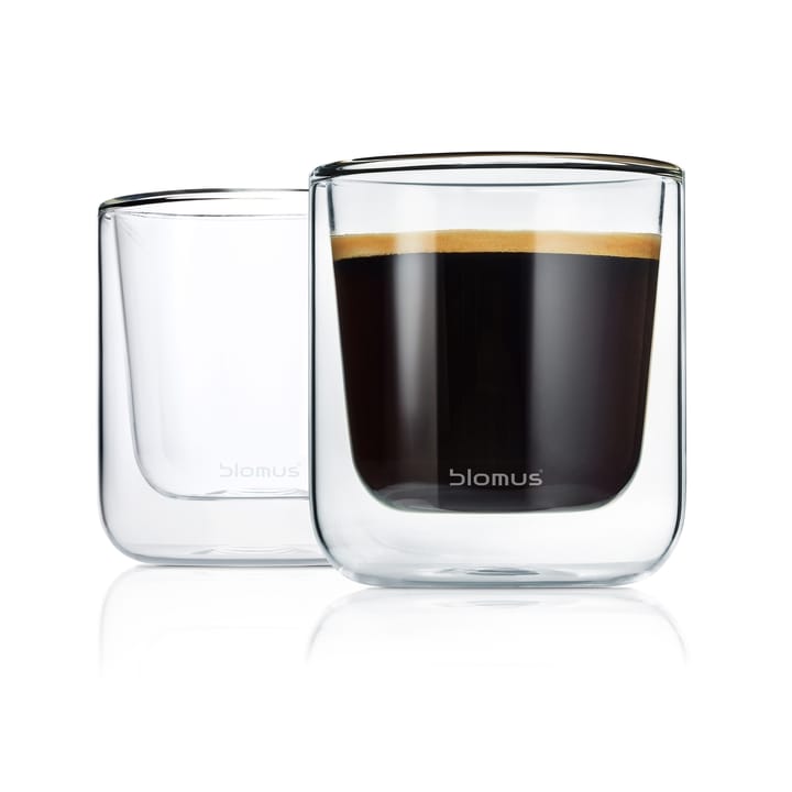 Nero insulating coffee glass 两件套装 - Clear - Blomus