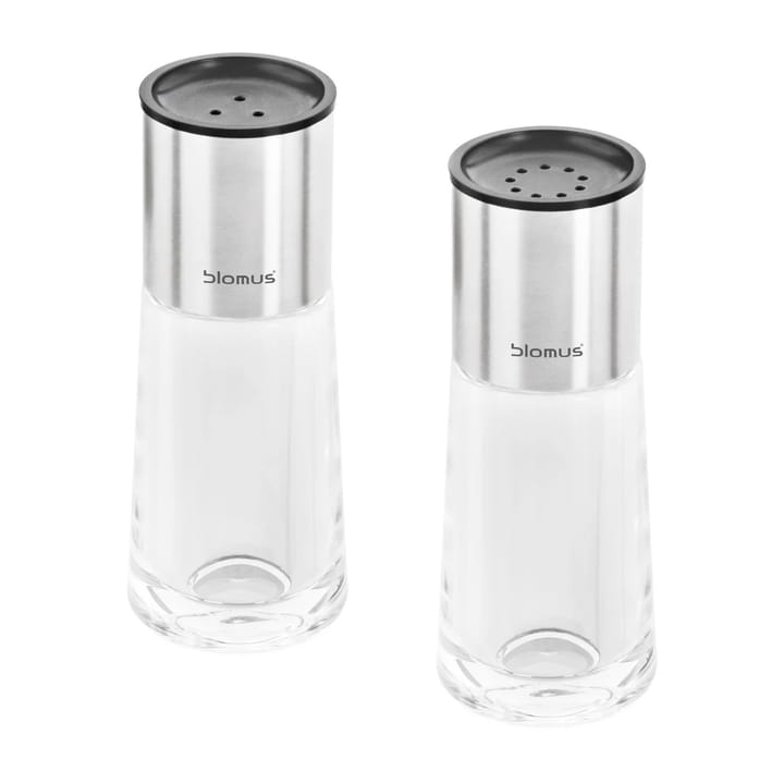 Perea salt and pepper shakers set - Glass-不锈钢 - blomus