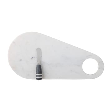 Abrielle cheese knife with 切菜板 20x42 cm - 白色 marble-不锈钢 - Bloomingville