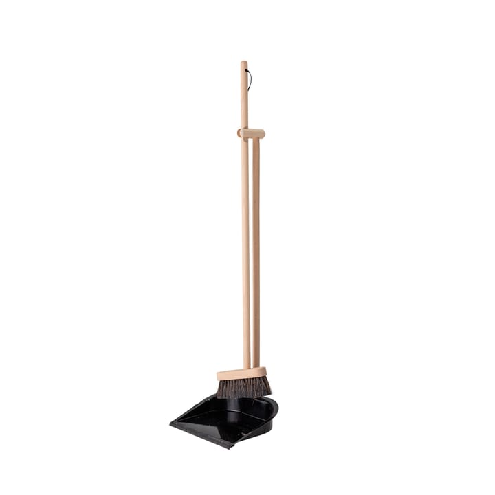 Bloomingville dustpan and brush - beech-黑色 - Bloomingville