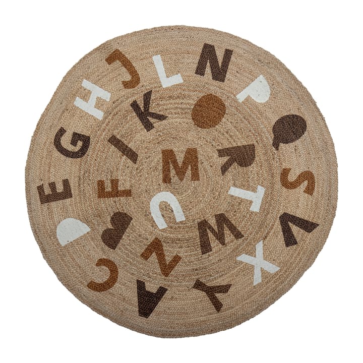 Dinne jute 地毯 Ø130 cm - Alphabet - Bloomingville