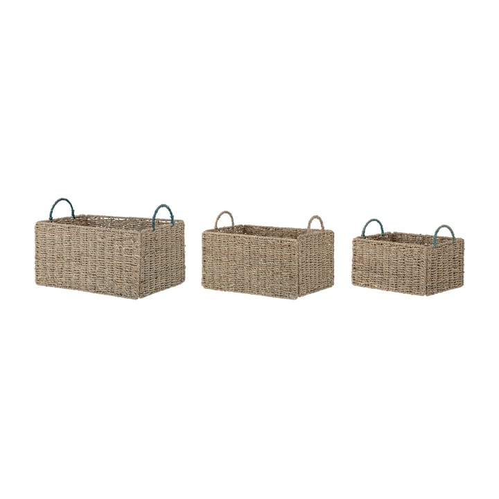 Fenter basket set of three - Natural-绿色 - Bloomingville