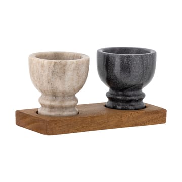 Inesa salt- & pepper celler set - Marble-Mango wood - Bloomingville