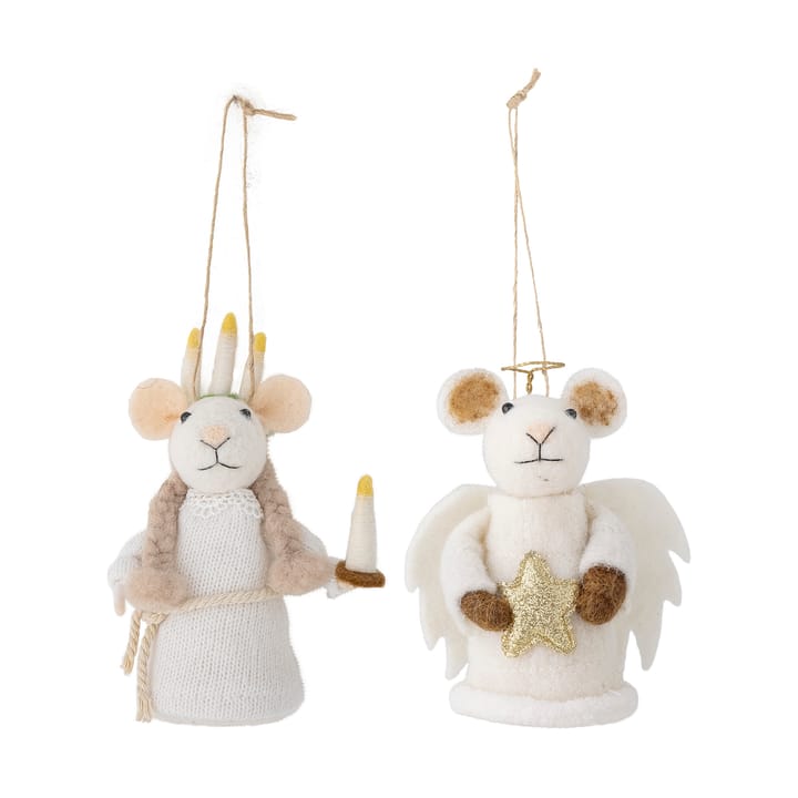Peo 圣诞树 decorations 羊毛 2件 - Lucia mice - Bloomingville