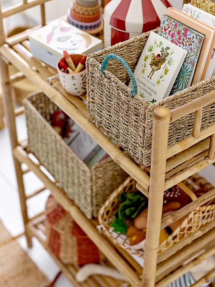 Ruddi basket with lid set om 2 - Natural-红色 - Bloomingville