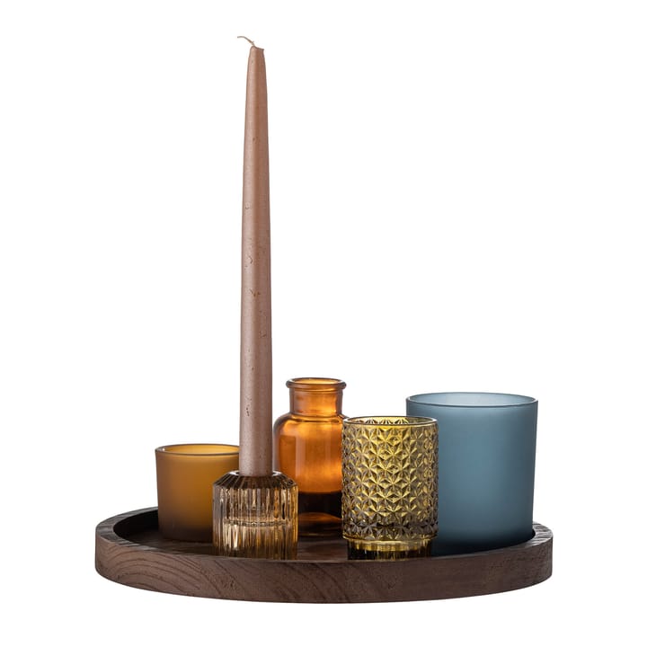 Sanga tray with lantern 5 pieces, 棕色-multi Bloomingville