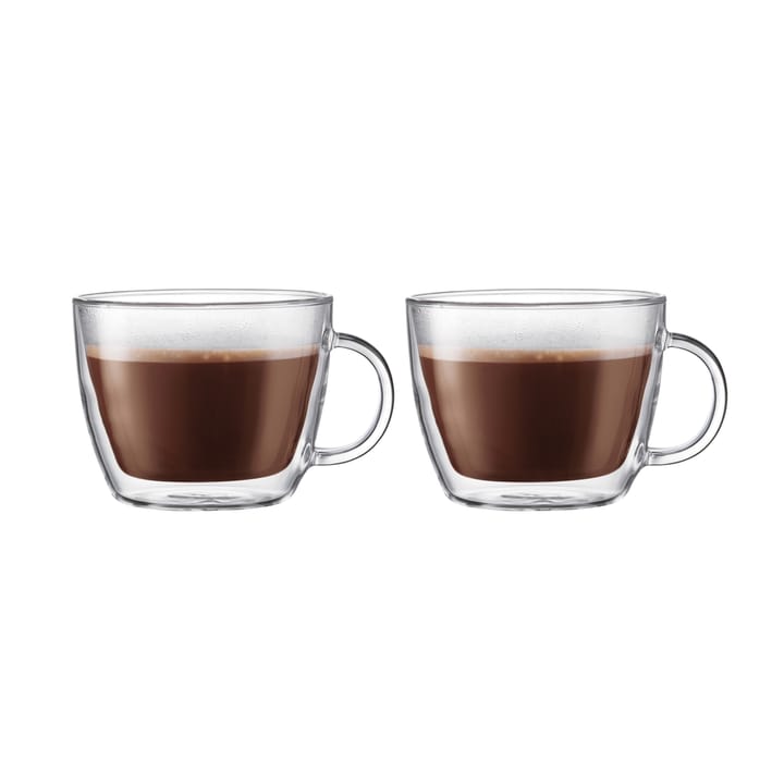 Bistro double walled latte 杯子 with handle 45 cl - 2-pack - Bodum