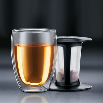 Tea For One glass with tea strainer - 黑色 - Bodum