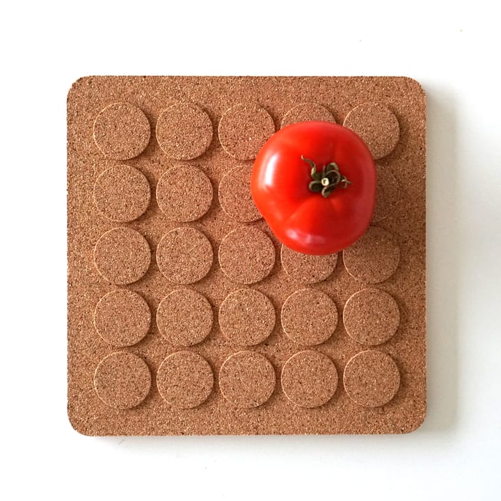 Dots square trivet 20x20 cm - Brown - Born In Sweden