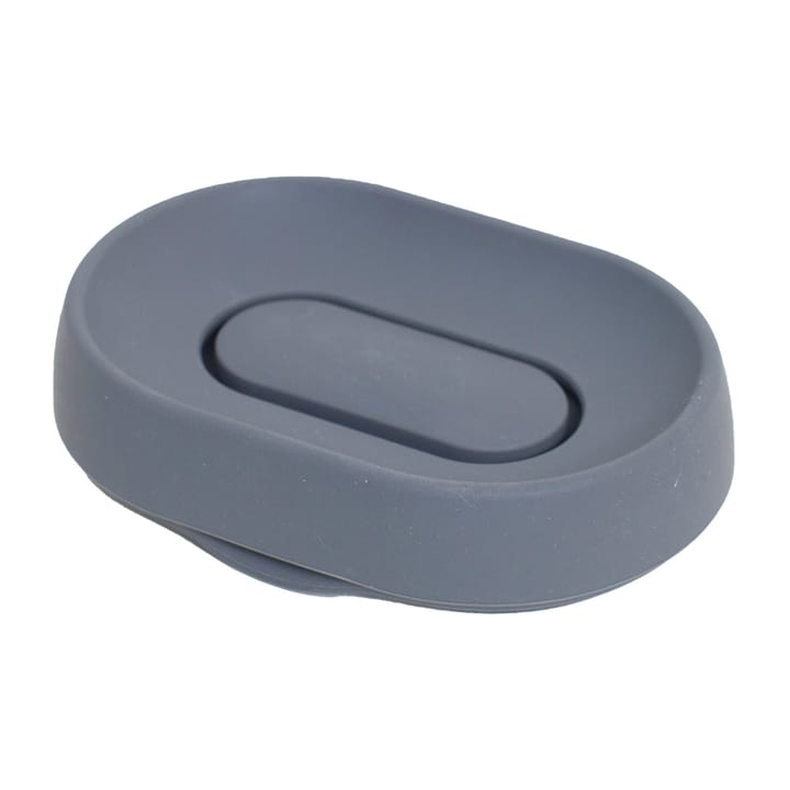 Soap tray with concealed drain spout in silicone - large - 石墨 - Bosign