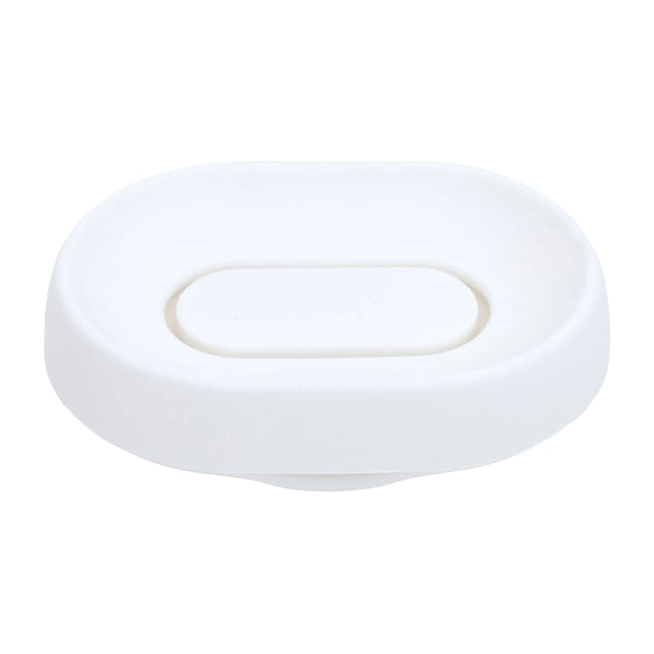 Soap tray with concealed drain spout in silicone - large - 白色 - Bosign