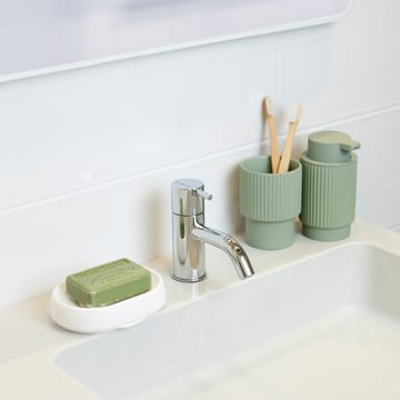 Soap tray with concealed drain spout in silicone - large - 白色 - Bosign