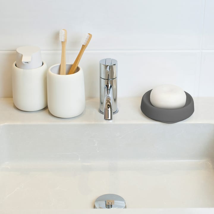 Soap 托盘 with concealed drain spout in silicone - 中, 石墨 Bosign