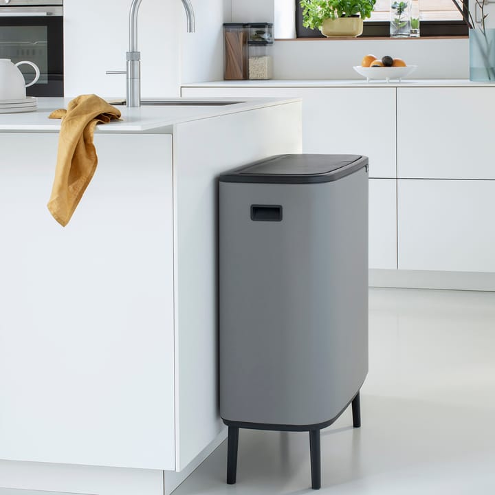 Bo touch bin high 2x30 L - Mineral concrete 灰色 - Brabantia