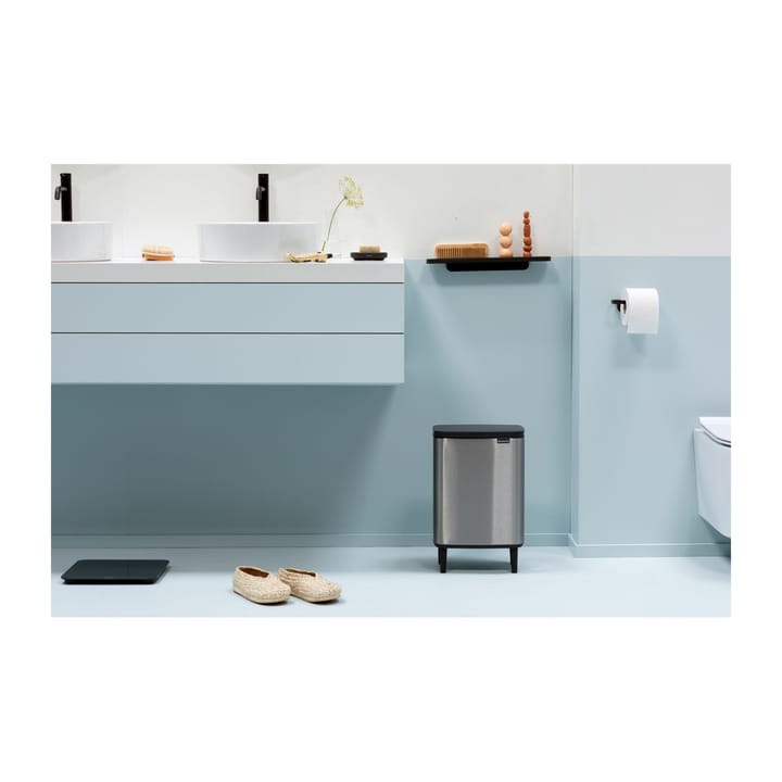 Bo waste bin high 12 L, Brushed steel - matte Brabantia