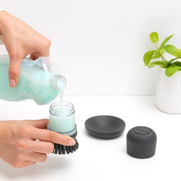 Brabantia dish soap holder with dish brush - dark 灰色 - Brabantia