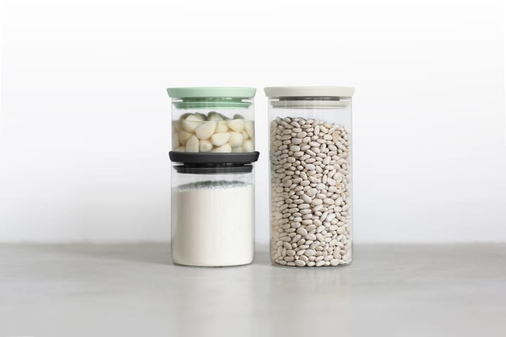 Brabantia glass jar 三件套装, 黑色-灰色-绿色 Brabantia