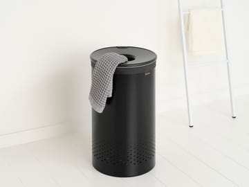 Brabantia 洗衣篮 plastic lid 60 L - 哑光 黑色 - Brabantia