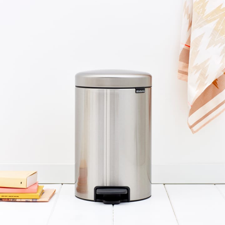 New Icon 脚踏式垃圾桶 12升, matte steel finger-print proof Brabantia